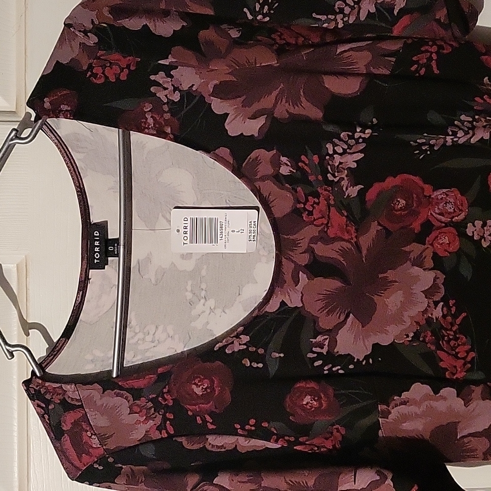 Torrid flowered midi dress